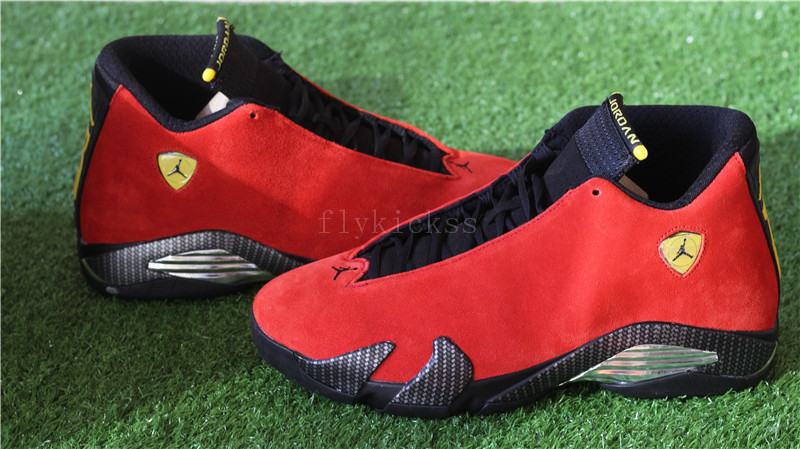 Authentic Air Jordan 14 Retro Ferrari Red